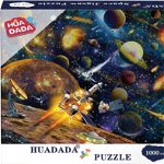 Puzzle de 1000 piese Huadada, model Sistemul Solar, carton, multicolor, 50 x 70 cm, 
