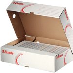 Cutie depozitare si arhivare Esselte Standard, orizontala, carton, 100% reciclat, certificare FSC, reciclabil, 80 mm, alb, Esselte