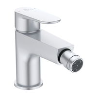 Baterie bideu Ideal Standard Cerafine O argintiu mat cu ventil click-clack inclus BD716SI, Ideal Standard