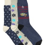 Imbracaminte Barbati Original Penguin Fun And Games Crew Socks - Pack of 3 Grey