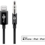 Cablu LIGHTNING audio - Jack 3.5 mm 1m Certificat Apple MFI Goobay, Goobay