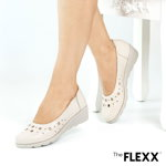 Pantofi dama The Flexx din piele naturala Bookoo bej, 
