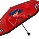 Umbrela Perletti LadyBug rezistenta la vant plianta manuala mini pentru fete