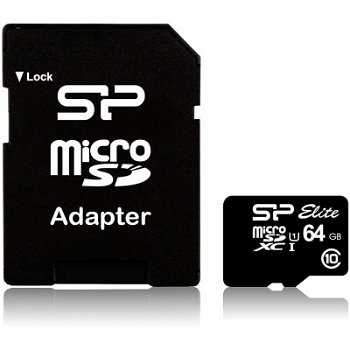 Card Silicon Power SP064GBSTXBU1V10SP Micro SDXC 64GB + Adaptor