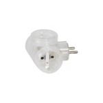 2P+E multi-priza plug - German standard - 3 side outlets - transparent - cardboard, Legrand