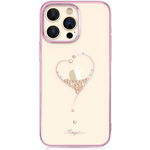 Husa Wish Series pentru iPhone 14 decorata cu cristale roz, Kingxbar