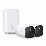 Kit supraveghere video eufyCam 2 Security wireless, HD 1080p, IP67, Nightvision, 2 camere video, 1