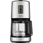 Cafetiera GRUNDIG Delisia KM7680, 1.25l, 1000W, 10 cesti, argintiu-negru