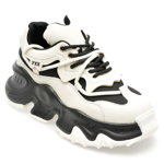 Pantofi GRYXX alb-negru, 88, din piele naturala, Gryxx