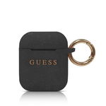 Husa de protectie Guess Glitter pentru Airpods 1 / 2, Negru