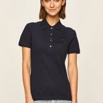 Lacoste tricou femei, culoarea bleumarin, cu guler PF5462-001, Lacoste
