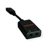Adaptor audio DAC USB-C la 2 x jack stereo (casca + microfon) T-M 0.1m, Roline 12.03.3209, Roline