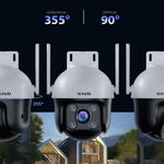 Tenda CH3-WCA 1080P Outdoor Wi-Fi Pan Tilt Camera, Pan Tilt: Orizontal:360  , Vertical: 90  , Slot microSD (max256Gb), Obiectiv: 4mm F1.6, 2 x antene externe, Dimensiuni: 138mm 120mm 187mm, Rezolutie: 1