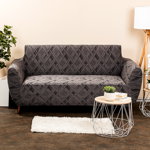 Husă multielastică 4Home Comfort Plus pentru canapea, gri, 140 - 180 cm, 4Home