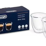 Set 2 pahare espresso DeLonghi DLSC310, 90 ml, Delonghi