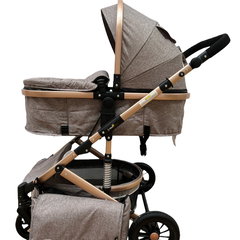Carucior L-Sun T7, 2 in 1, suspensie pe roata, reversibil, 0-36 luni, MARO, MelaStore