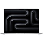 Laptop APPLE MacBook Pro 14 mr7j3ro/a, Apple M3, 14.2" Liquid Retina XDR, 8GB, SSD 512GB, 10-core GPU, macOS Sonoma, Silver - Tastatura layout INT