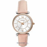 Fossil, Ceas cu o curea de piele Carlie, Roz