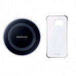 Kit Incarcare Wireless Samsung Si Capac Spate Transparent Pentru Samsung Galaxy S6 Edge - Negru, Samsung