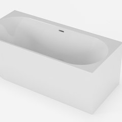Cada freestanding din compozit 160 x 75 cm Omnires Shell M+ Alb Mat, 