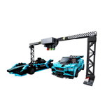 Speed champions formula e panasonic jaguar racing gen2 car & jaguar i-pace etrophy, Lego