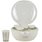 Aparat de preparat iaurt Hausberg HB-2193, 35W, 6 Recipiente 150 ml, Termostat, Alb, Hausberg