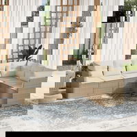 vidaXL Set canapele de grădină cu perne, 6 piese, bej, poliratan, vidaXL