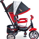 Tricicleta cu maner si scaun reversibil Toyz TIMMY Red, Toyz