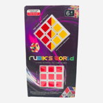 Set 2× Cub Rubik 3×3×3, White line, multicolor, +3ani, en-gros, 