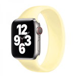Curea elastica stretch din silicon pentru Apple Watch 38 / 40mm 1 / 2 / 3 / 4 / 5 / 6 / SE series S galben, krasscom