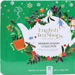 English Tea Sho Un set de ceaiuri Premium Holiday Collection într-o cutie decorativă BIO verde, English Tea Sho