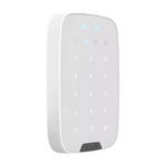 Tastatura touch LED wireless cu cititor de proximitate Ajax KeyPad Plus WH, 868 MHz, RF 1700 m, alb, Ajax