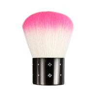 Pensula Kabuki pentru indepartare impuritati unghii PU11-PK, Alb/Roz