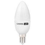 Bec LED CANYON BE14FR6W230VW LED lamp, B38 shape, milky, E14, 6W, 220-240V, 150°, 470 lm, 2700K, Ra>80, 50000 h