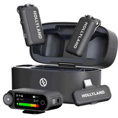 Hollyland LARK MAX 2 Ultimate Combo Microfon Wireless 2RX + 2TX + Casca Monitor Space Gray