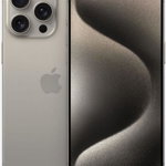 Telefon Mobil Apple iPhone 15 Pro Max, LTPO Super Retina XDR OLED 6.7inch, 512GB Flash, Camera Tripla 48 + 12 + 12 MP, Wi-Fi, 5G, iOS (Gri), Apple