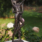 Statuie kissing lovers, Bronz, 54 x 15 x 18 cm, Thermobrass