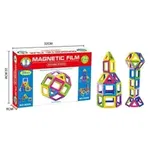 Joc Magnetic Educativ de Constructie 3D 28 piese, Bebeking