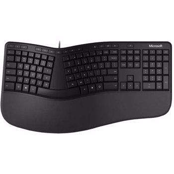 Tastatura Microsoft LXM-00013, USB, ergonomica (Negru)