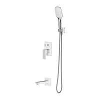 Set de dus incastrat Omnires Parma Crom cu Alb, 