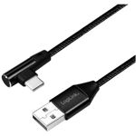 LOGILINK CU0138 LOGILINK - USB 2.0 Cable USB-A male to USB-C (90° angled) male 1m