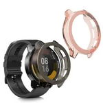 Set 2 huse pentru Xiaomi Watch S1 Active, Kwmobile, Negru/Portocaliu, Silicon, 58070.03