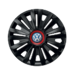 Set 4 capace roti Negre Cu Inel Rosu Royal R15 pentru gama auto Volkswagen, CREATIVE REY