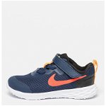 Nike, Pantofi sport usori cu velcro Revolution 6, Portocaliu mandarina, Albastru marin, 21 EU
