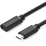 Cablu Date si Incarcare Extender USB-C Mama la USB-C Tata, Ugreen 40574, Negru, 0.5m