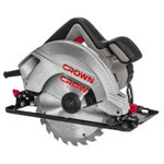 Fierastrau circular de mana Crown CT15187-165 profesional, 5500 rpm, putere 1200W, diametru disc 165mm,, Crown