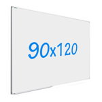 Tabla magnetica whiteboard, 90x120 cm, rama aluminiu slim, suport markere, Procart