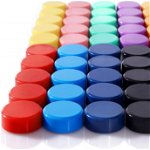 Set 50 magneti pentru frigider ZDZBLX, multicolor, 20 mm, 