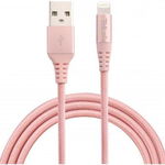 Cablu de date Lightning MFI, Tellur Kevlar, 1M, rose