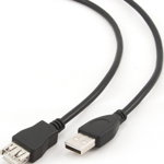 Gembird USB-A - USB-A cablu USB 1,8 m negru (CCP-USB2-AMAF-6), Gembird